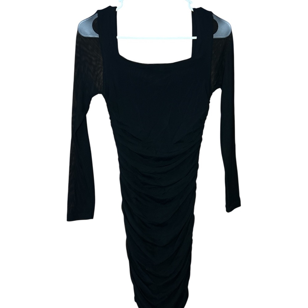 Elegant Black Long Sleeve Dress